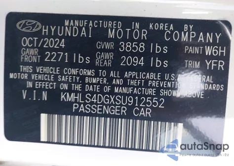 2025 Hyundai Elantra Sel Convenience из США, поврежденный, VIN KMHLS4DGXSU912552